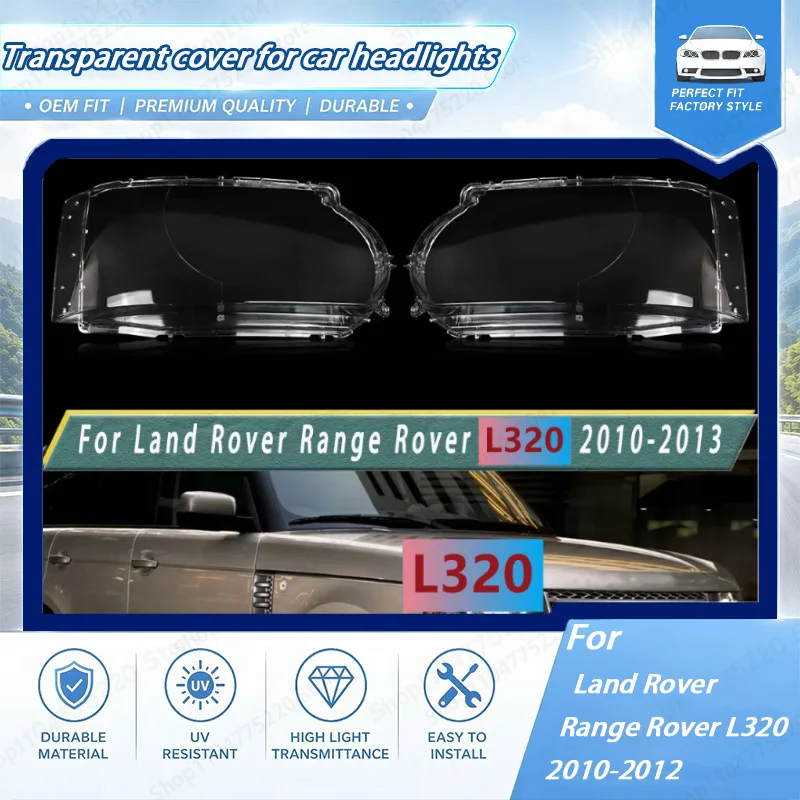 Car Headlight Headlamp Cover Lens For Land Rover Range Rover L320 2010-2012 Replacement Front Headlamp Lens Shell