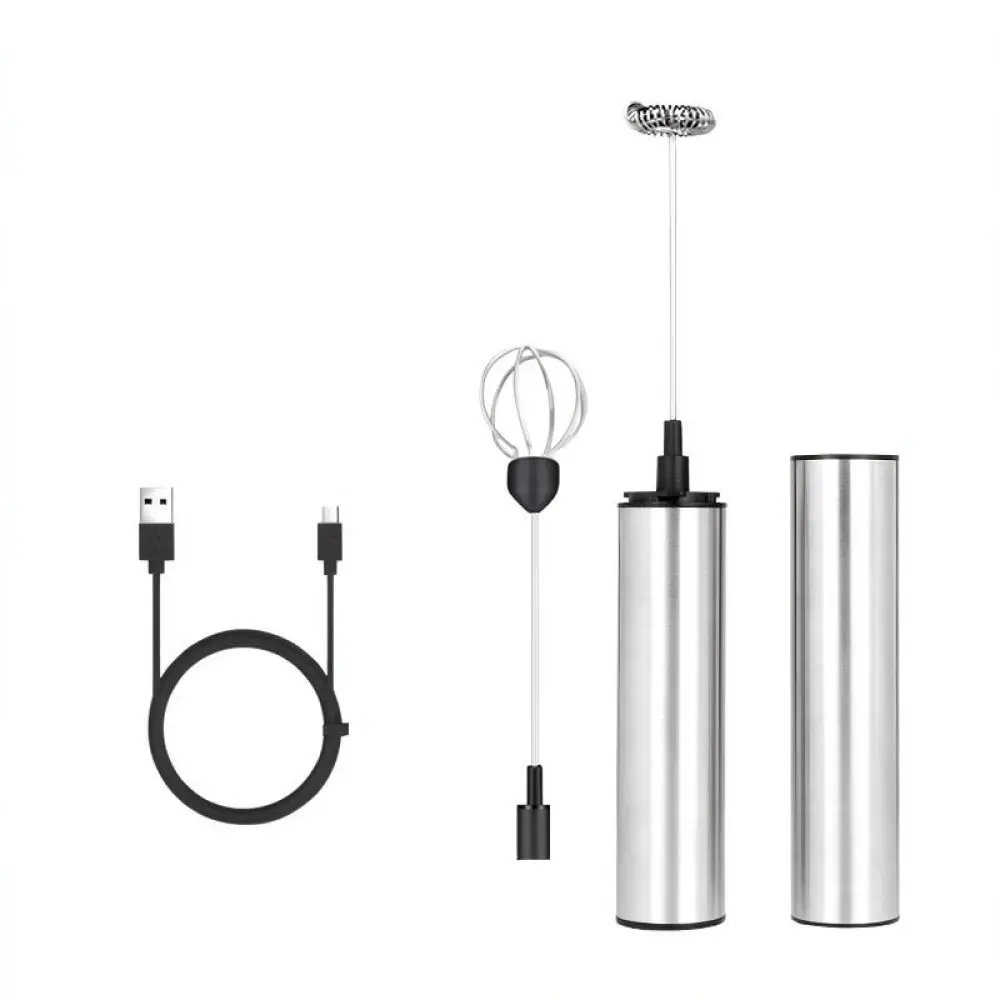Portable Electric Milk Frother Kitchen Coffee Mixer Handheld Egg Beater Stainless Steel Foam Maker Stirring Appliance