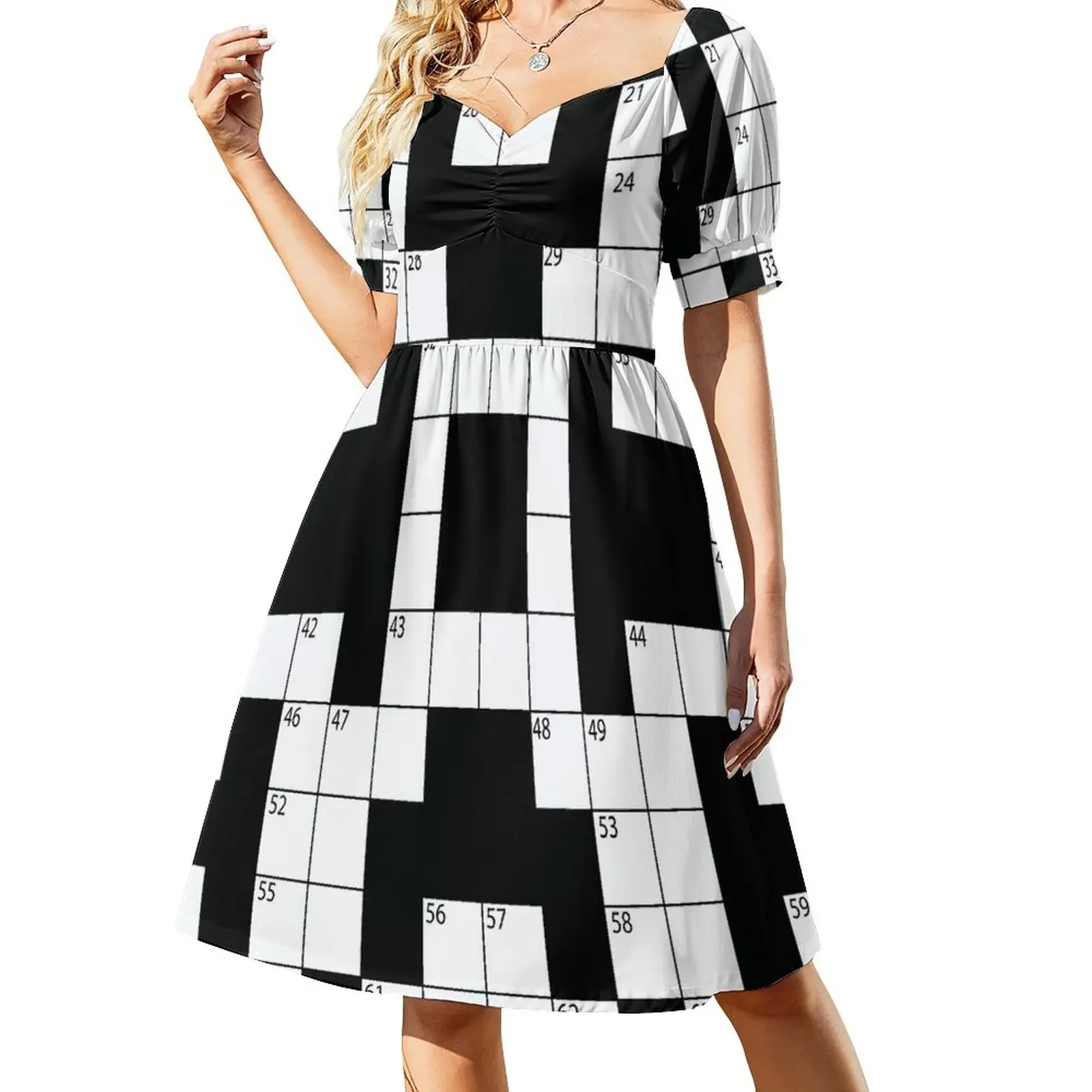 CROSSWORD by Bruce Ashman Baker Short-Sleeved Dress women's clothing summer 2025 novelties Women's summer dress