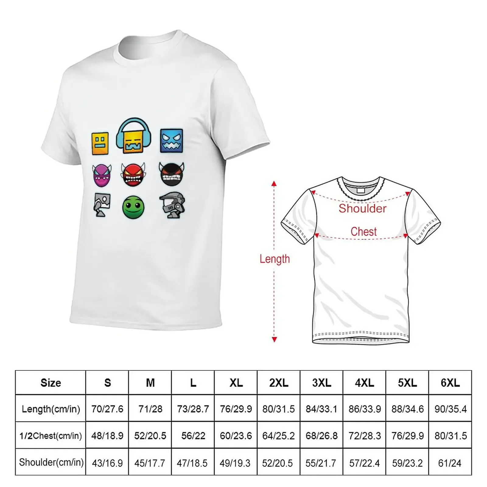 geometry dash insane T-Shirt Oversized t-shirt Short sleeve tee t shirt man men t shirt