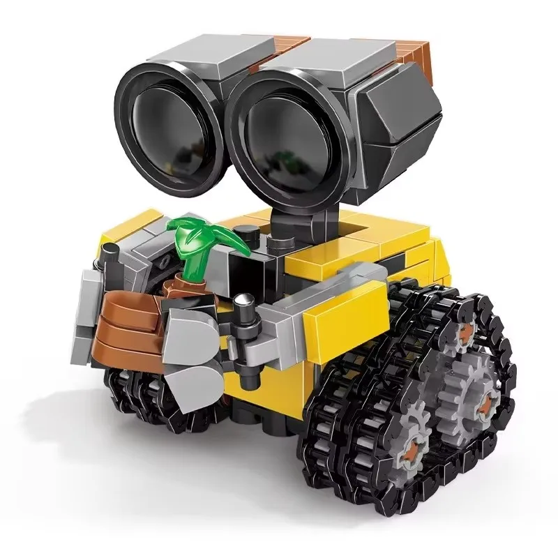 Klassieke Film 200+ stks Mini Robot Wall-e MOC Bouwstenen Model DIY Steentjes Sets Creatieve Speelgoed voor Kinderen Volwassenen Cadeaus - afbeelding 2