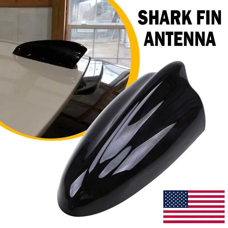 Car Shark Fin Antenna Cover Glossy Black ABS AM FM Radio Signal Aerial Replacement For Hyundai Sonata 2015-2019 Auto Accessories