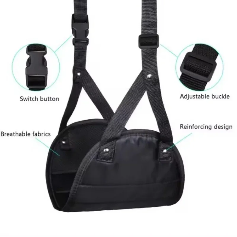 1/3 قطعة أرجوحة قدم محمولة للسفر والمكتب والطائرة والقطار وحزام مسند الساق قابل للتعديل مريح أثناء التنقل