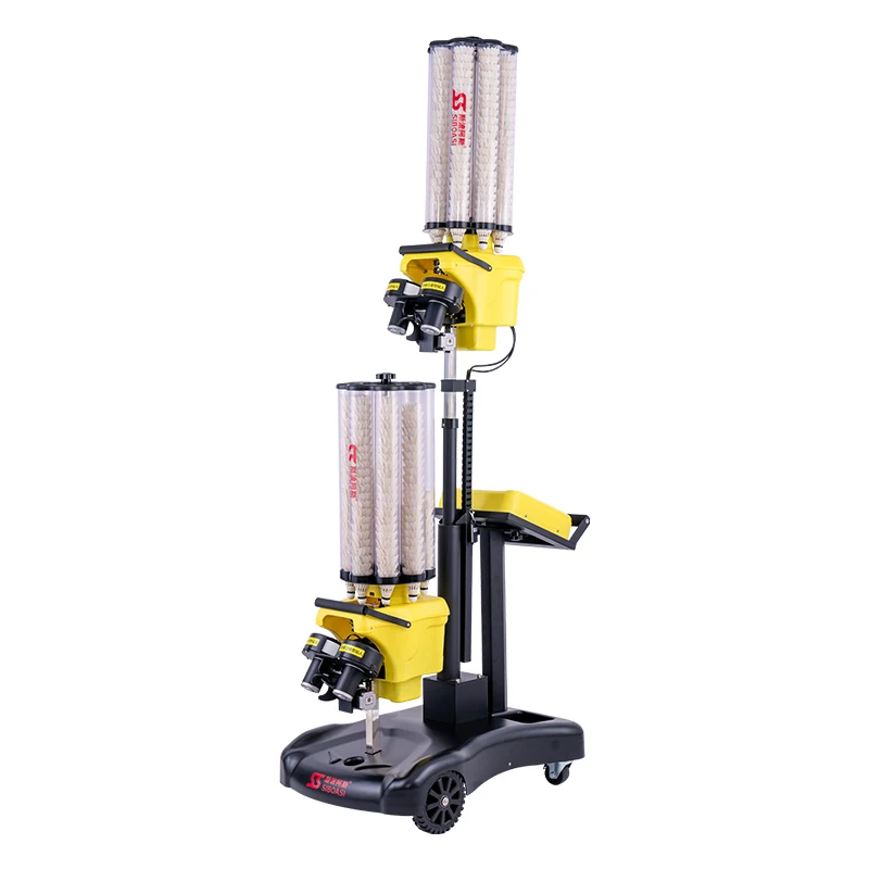 STLF SIBOASI S8025A 미니 리모컨 배드민턴 훈련 기계 셔틀콕 서빙 및 슈팅 장비