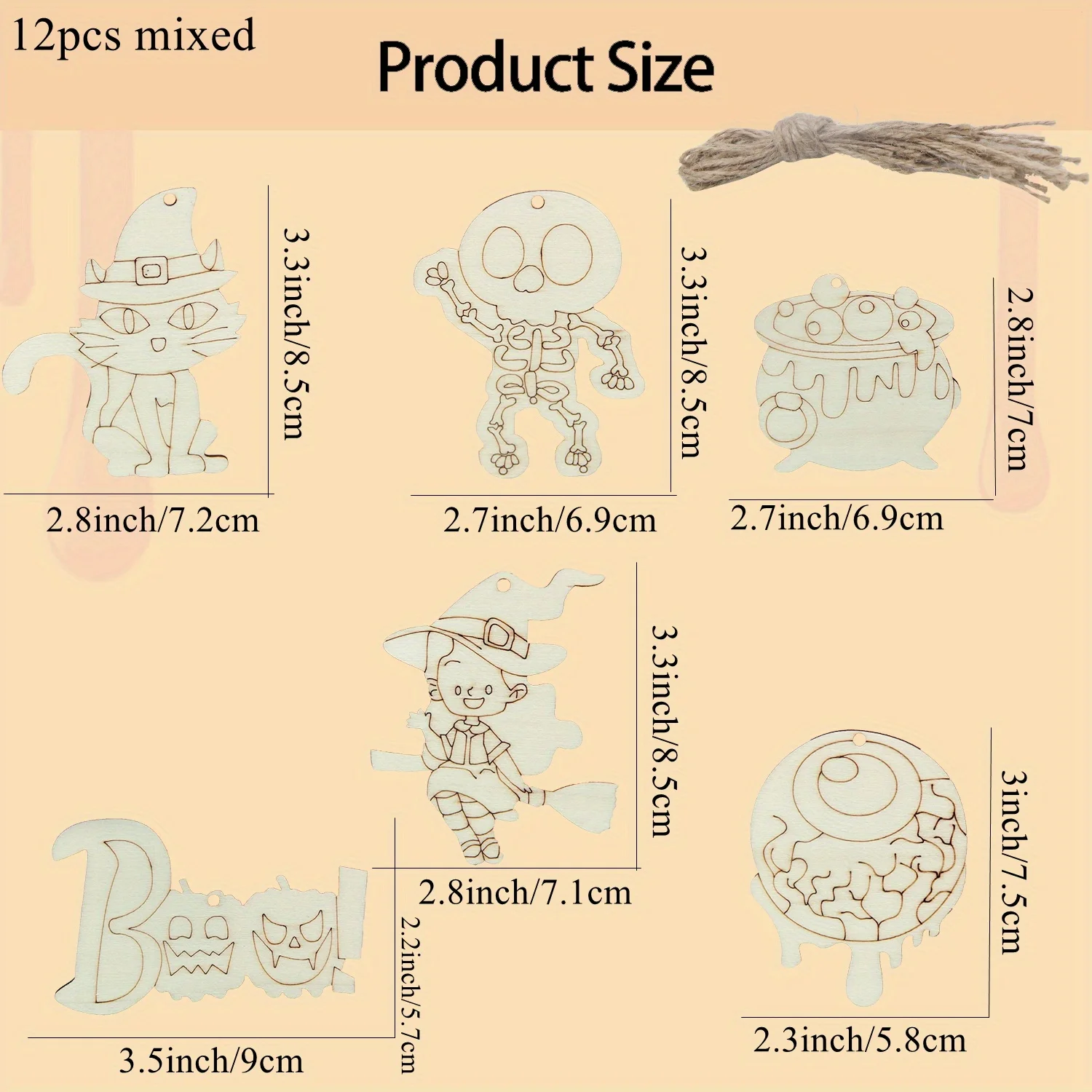 Wood Halloween Ornament Kit 2