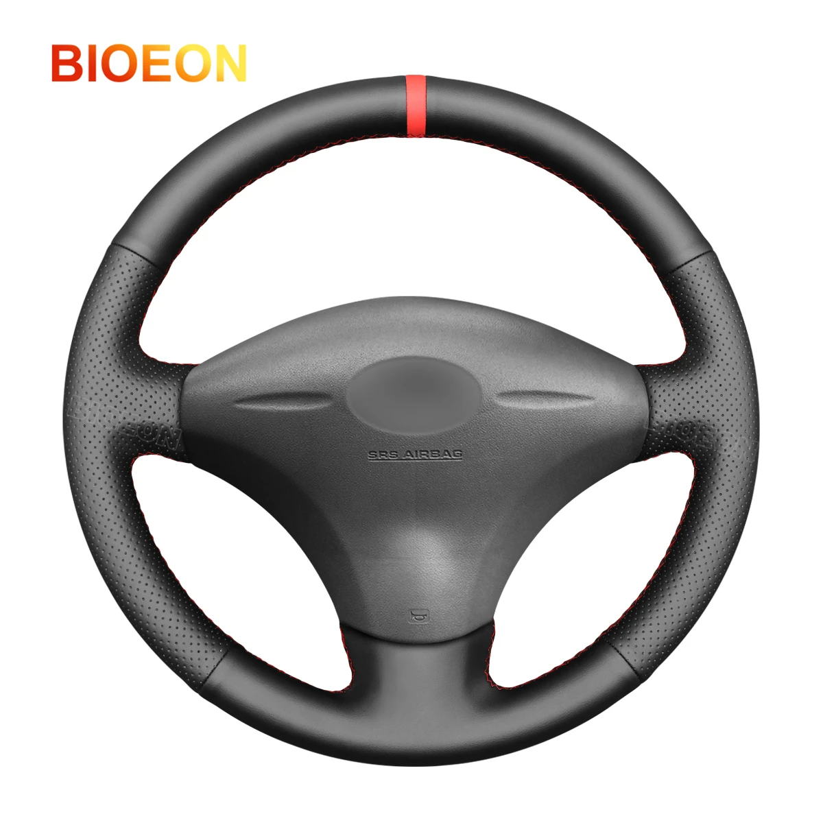 

BIOEON Black PU Artificial Leather Steering Wheel Cover Wrap for Toyota Yaris Verso Vitz Probox Sienta Succeed ECHO Porte