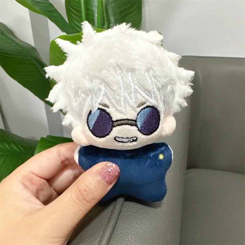 Anime Jujustu Satoru Gojo Geto Suguru Cosplay Keychain Unisex Plush Stuffed Pendant Keyrings Accessories Props Xmas Gifts