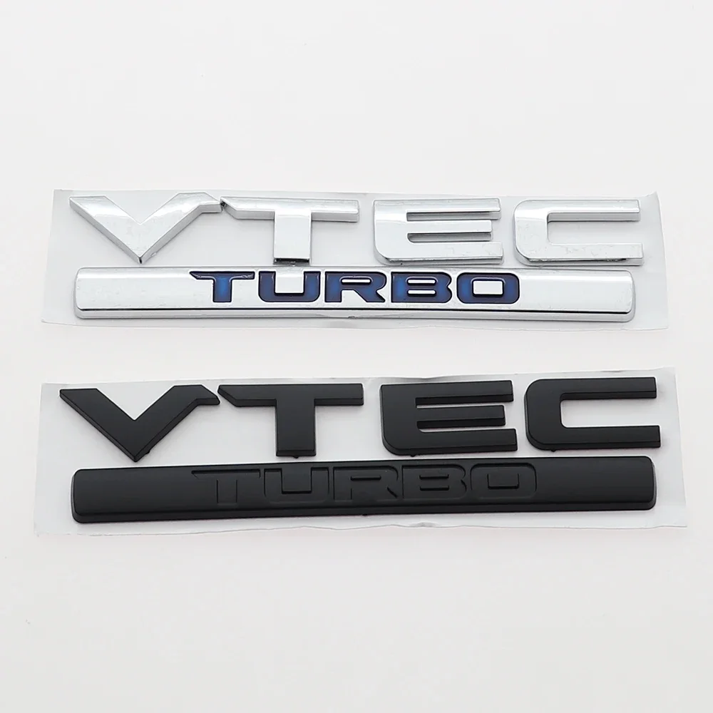 1PC 3D ABS VTEC TURBO Car Letter Logo Sticker Tail Decoration Badge Auto Rear Trunk Emblem Decal Accessories BT