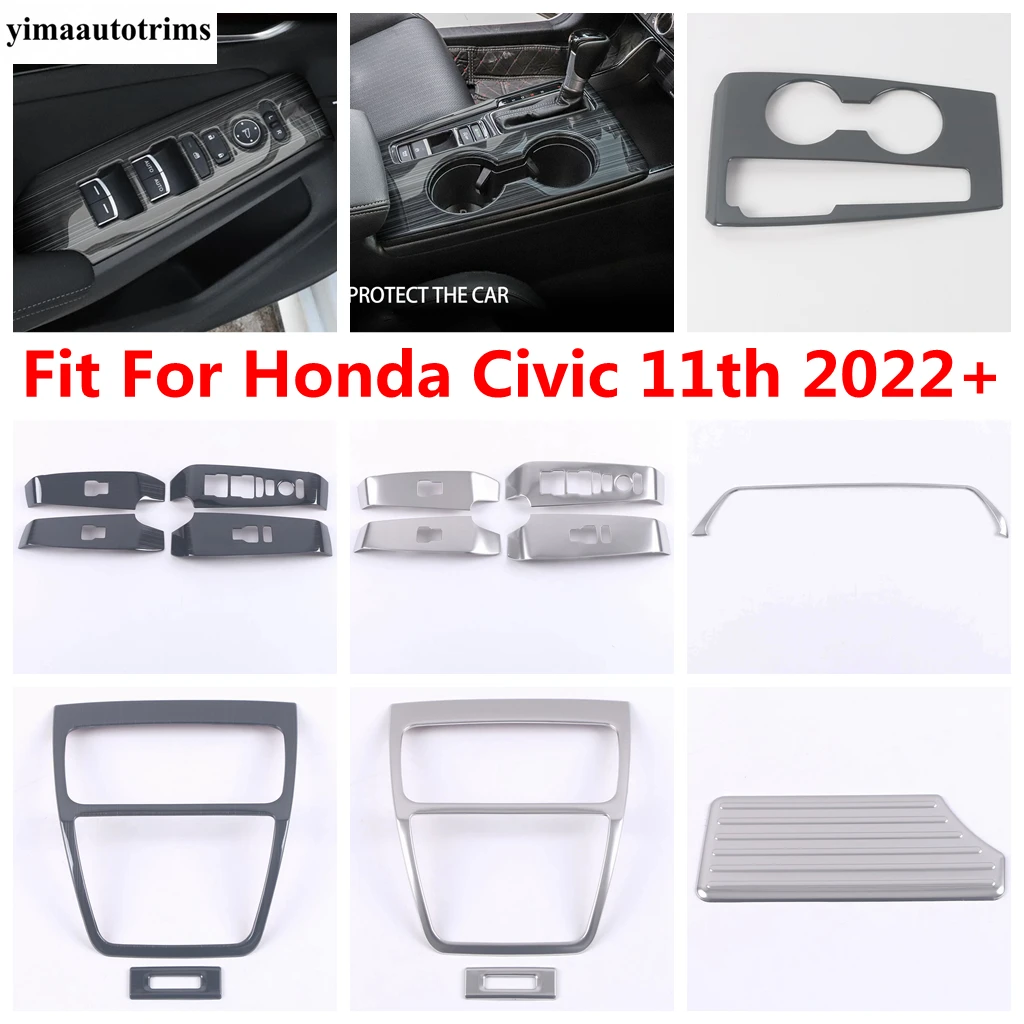 

Warning Light Lamp Strip / Window Lift / Gear Shift Panel / Rest Pedal Cover Trim Accessories For Honda Civic 11th 2022 - 2024