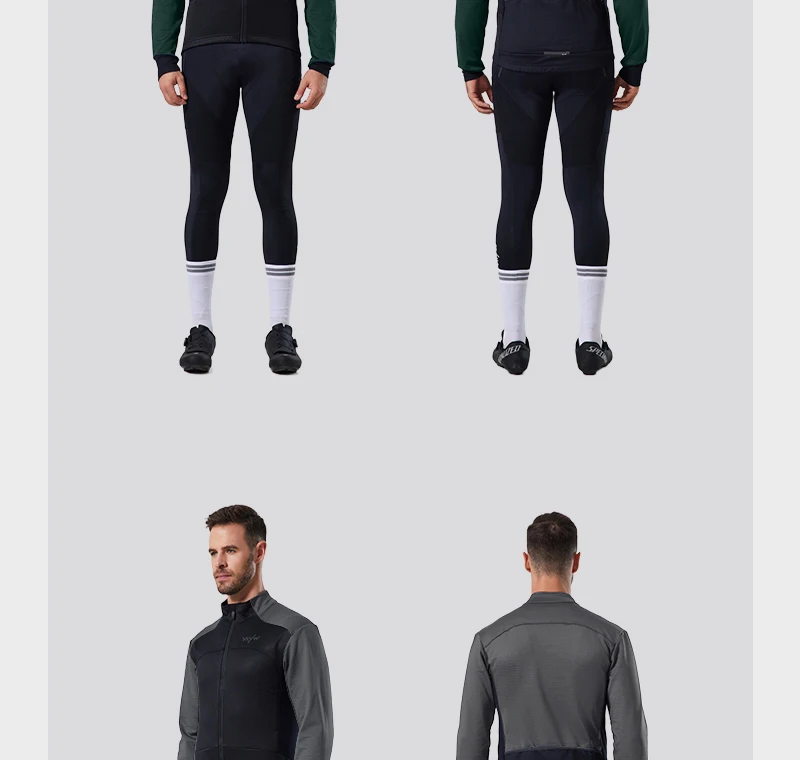 YKYWBIKE Herren-Fahrradjacke, wasserdicht, winddicht, Rennrad-Oberteile, Winter 0 ° C Thermal Fleece Fahrradtrikot Fahrradbekleidung – Detail 20