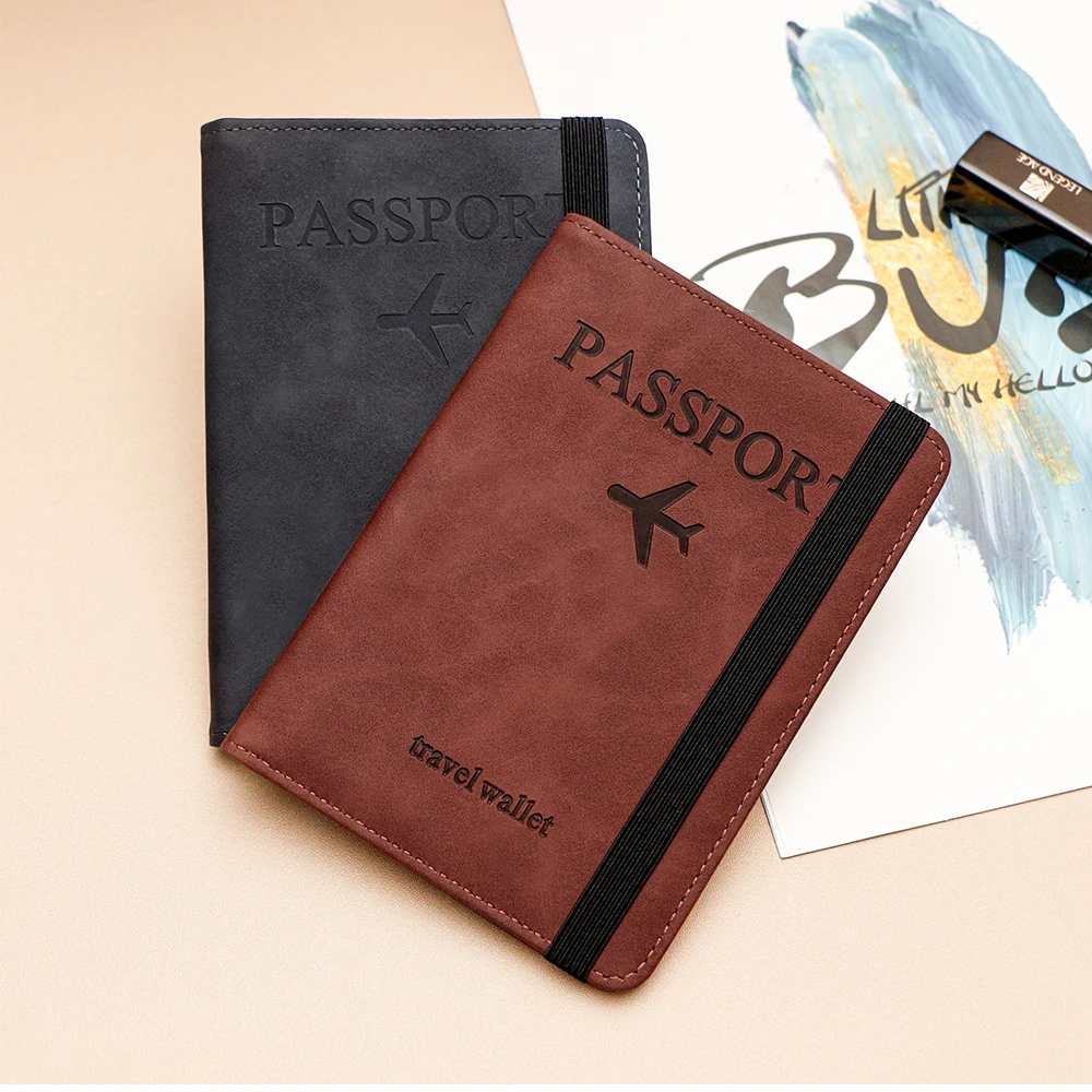 

High Quality RFID Passport Cover Women Wallet SIM Card Holder Bags Unisex Purses Simple Credit Card Holder Men Travel Passports