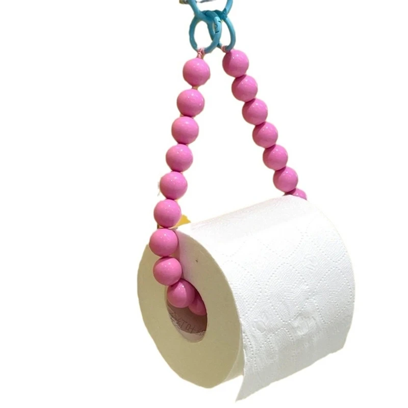 AB15-Hanging Bead Tissue Box Toilet Paper Rack Mobile Phone Chain Home Storage Organizer Bathroom Decoration Parts