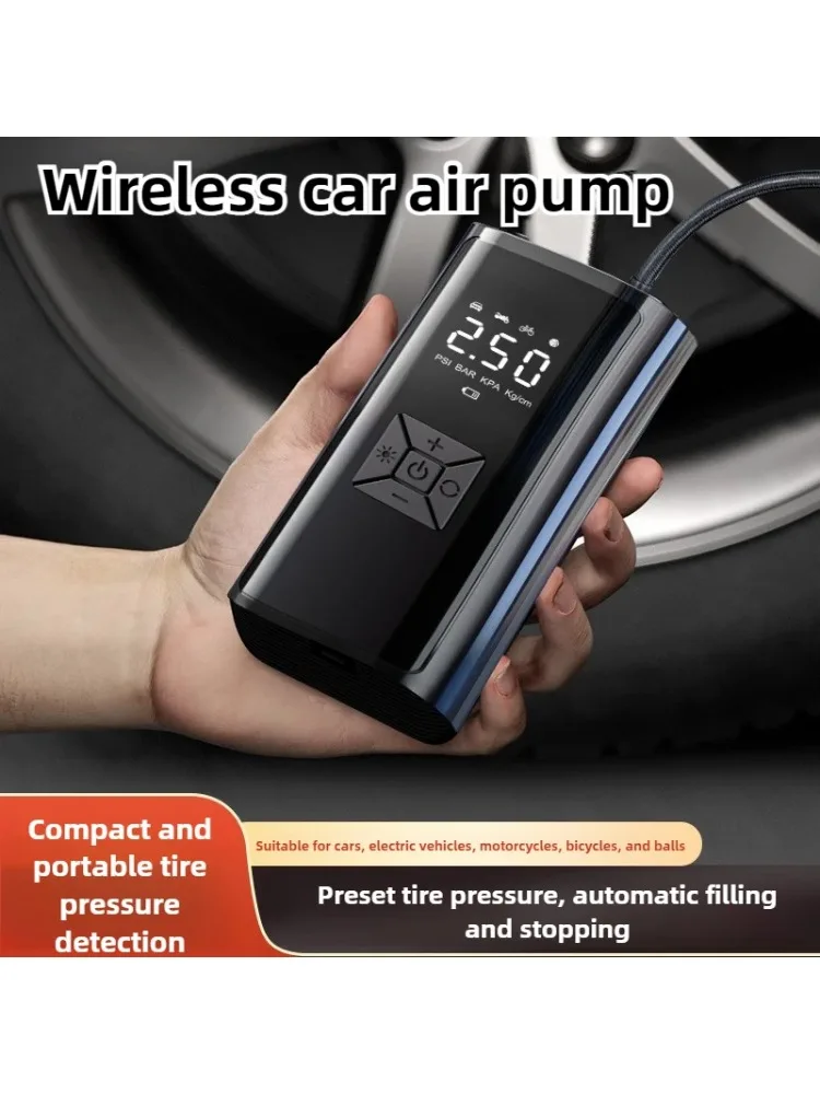 AliExpress NONE Wireless Portable Air Compressor 150PSI Electric Tire Inflator with LED Light Digital LCD Display for Car Bicycle Fast Air Pump