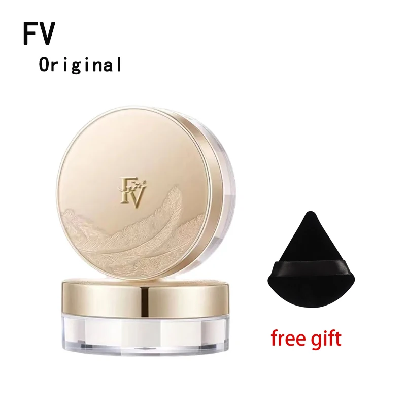 

FV Loose Powder Waterproof Matte Setting Powder Finish Makeup Oil-control Professional Cosmetics Free Gift Triangle Powder Puff