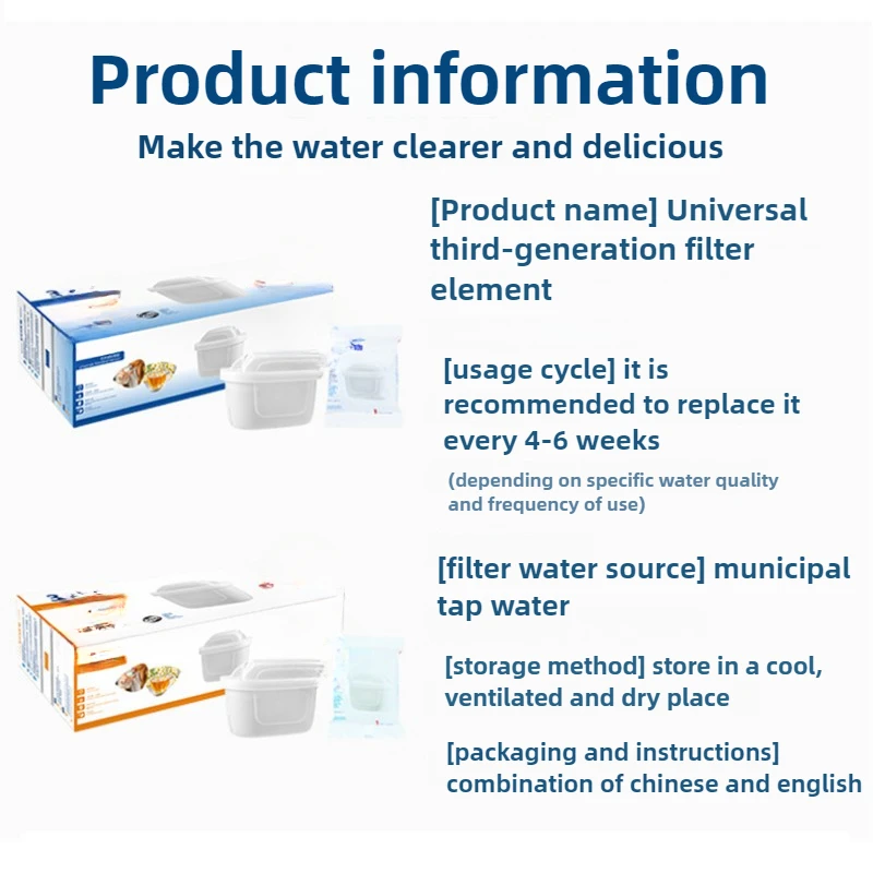 Water Filters Water Purifier Filter Element Water Purifier Filter Element Kitchen Activated Carbon Filter Element Descaling