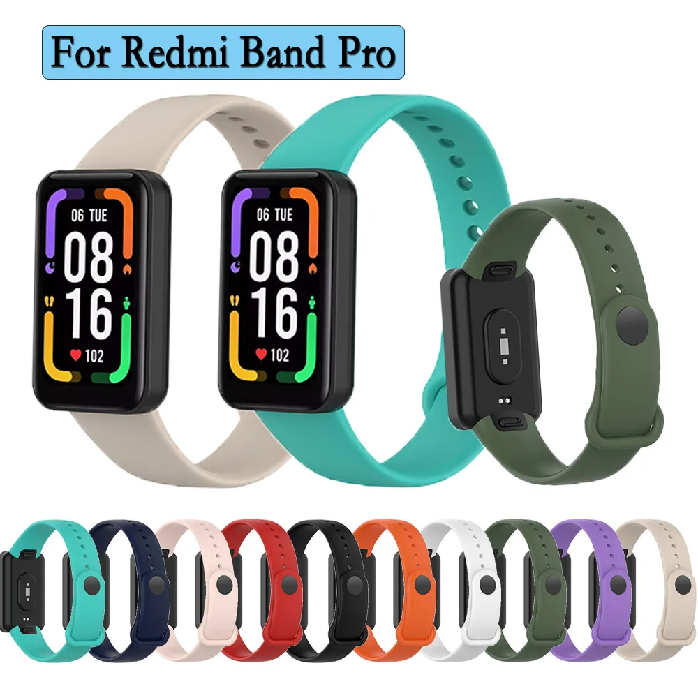 Strap For Redmi Band Pro High Quality Silicone Single Color SmartWatch Sport Bracelet Replacement Wristband Accessories