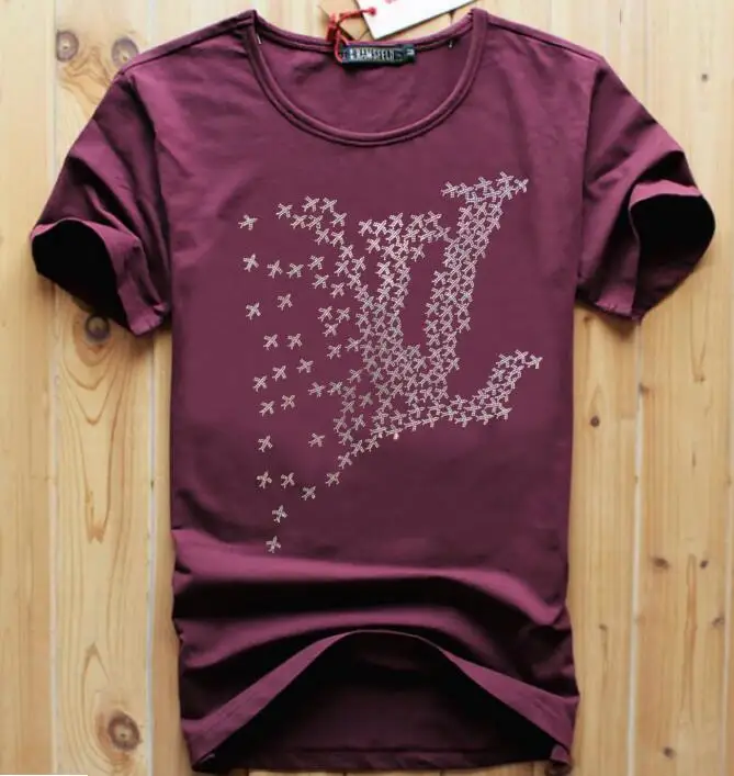 Rhinestone designer Novelty high quality T Shirt men casual cotton top Men\'s T-shirt Tee shirt 2024