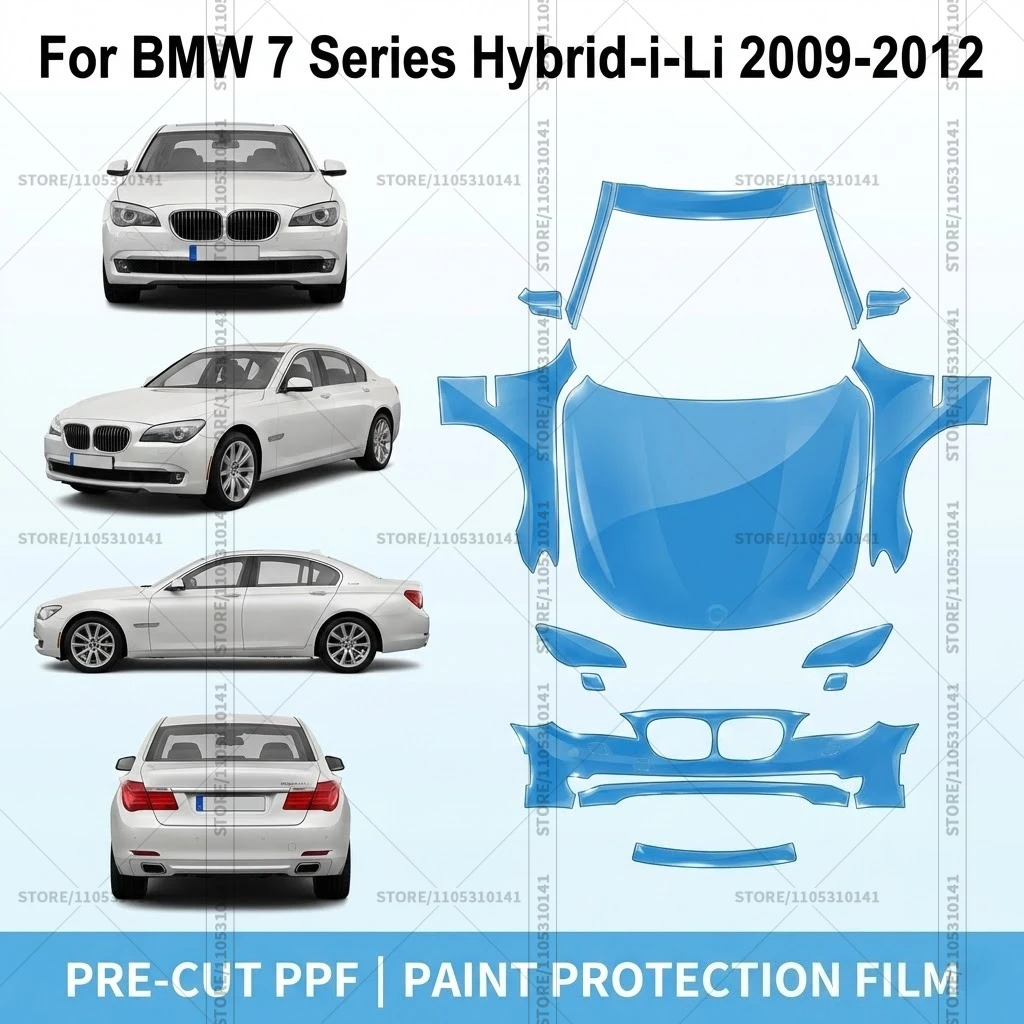 

For BMW 7 Series Hybrid-i-Li 2009-2012 Pre-Cut Paint Protection Film PPF Transparent Car Film Automotive PPF Full Vehicle