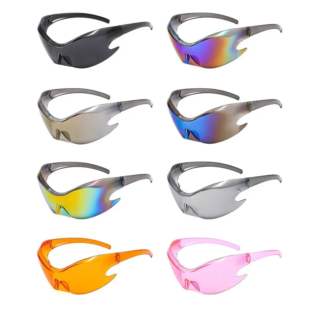 2023 New Women & Men Y2K Wrap Around Eyewear Steampunk Shades Punk Sports Sunglasses 2000's Sun Glasses