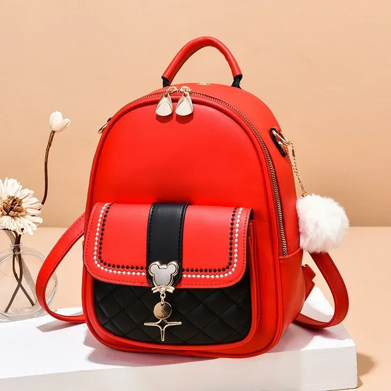 Disney High-quality Luxury Casual Fashion Portable Shoulder Bag Color-blocked Large-capacity Travel Bag