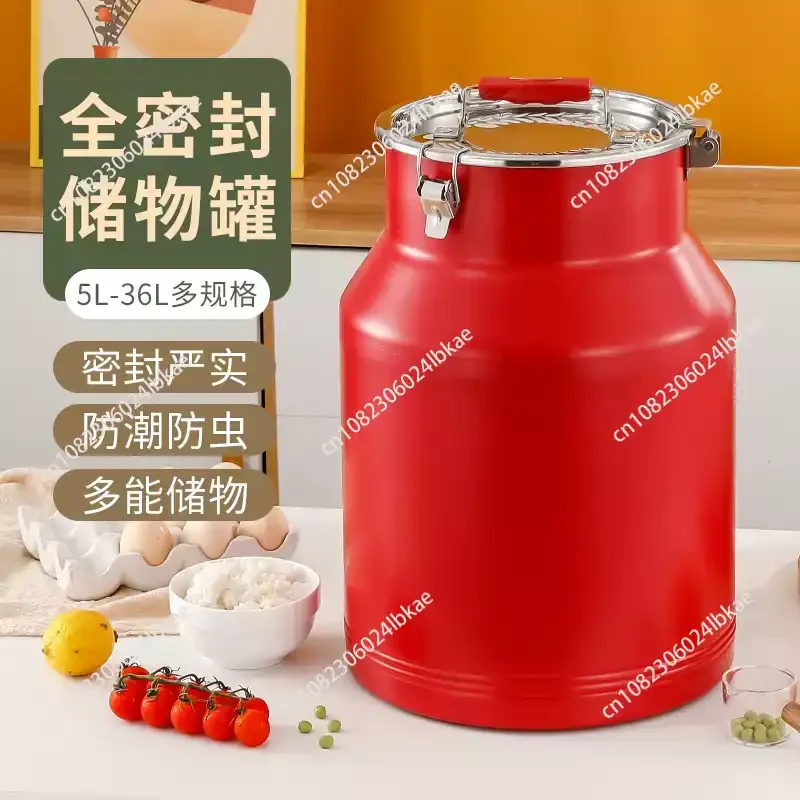 Extra Thick Stainless Steel Rice Dispenser Airtight Food Storage Container Insect & Moisture Proof