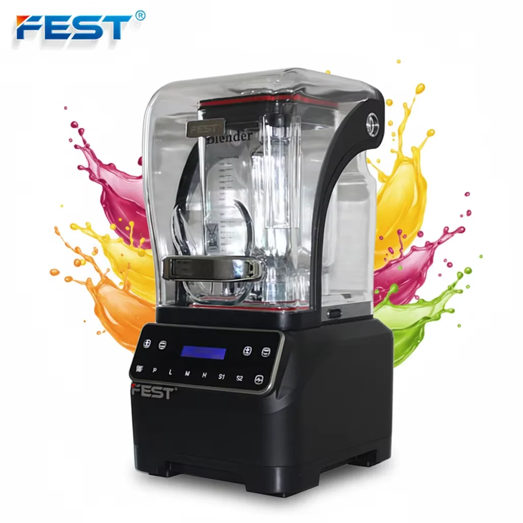 Professional Touch Control 2L Low-Noise Design Commercial Blender Machine for High-Volume Smoothies Milkshakes Food Processing