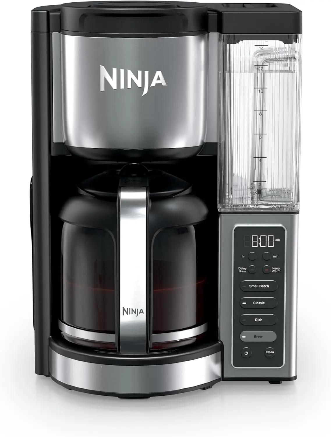 Programmable Drip Coffee Maker with 14-Cup Glass Carafe, 70 oz Removable Water Reservoir, Small Batch Brewing, Delay Timer, Adju