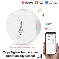 Tuya Zigbee Temperature And Humidity Sensor Voice Control Intelligent Home Hygrometer Real-time Monitoring Voice Alexa