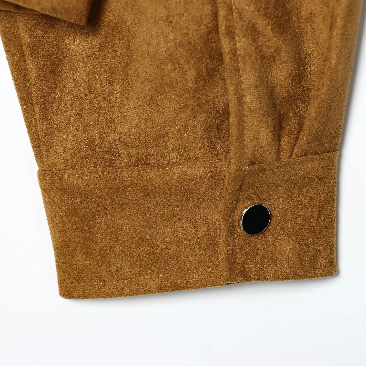 KASLEAD New Faionable Mixed Media Leather Pilot Jaet Women's Outerwear Loose Fit  Color Long Sve Zipper Closure