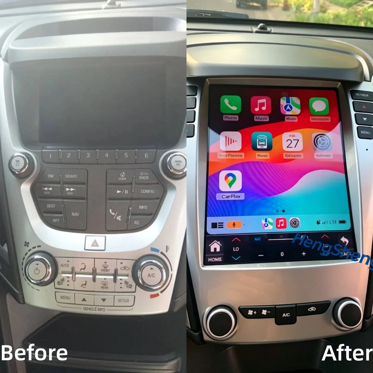 Reproductor CarPlay Android 14.0 de 9.7 Pulgadas para Chevrolet Equinox GMC Terrain Chevy Equinox 2009-2018, Radio para Auto, GPS, Multimedia, Estéreo