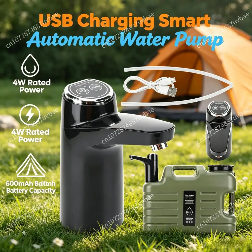USB Rechargeable Electric Water Pump Automatic Dispenser For Camping Outdoor Bucket 4W High Efficiency 600mAh Battery Tool view 2