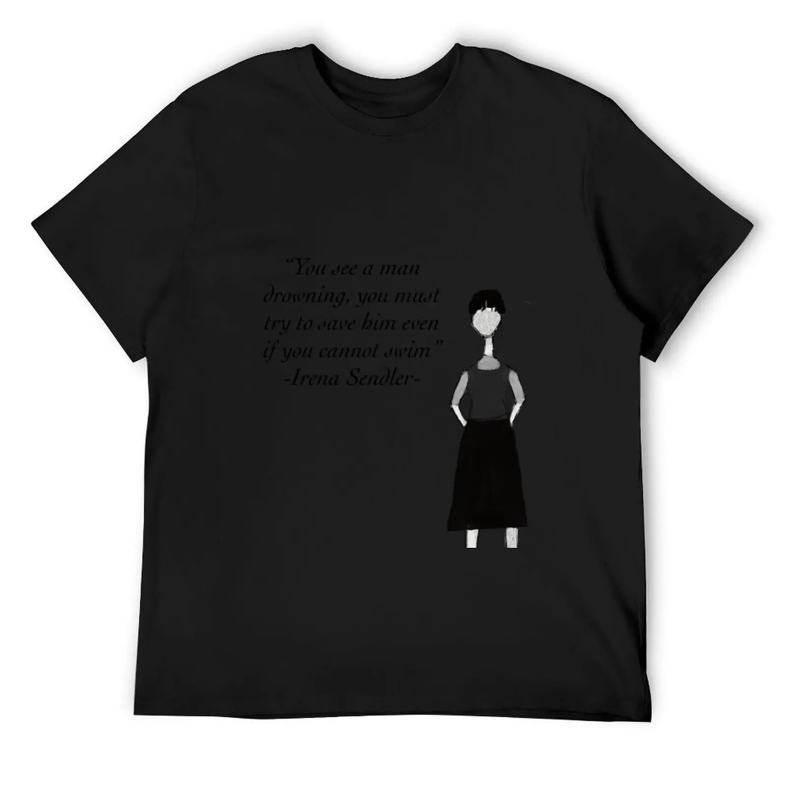 Футболка с цитатой Irena Sendler для мальчиков, белая быстросохнущая футболка с короткими рукавами, одежда, мужские рубашки, футболка с рисунком