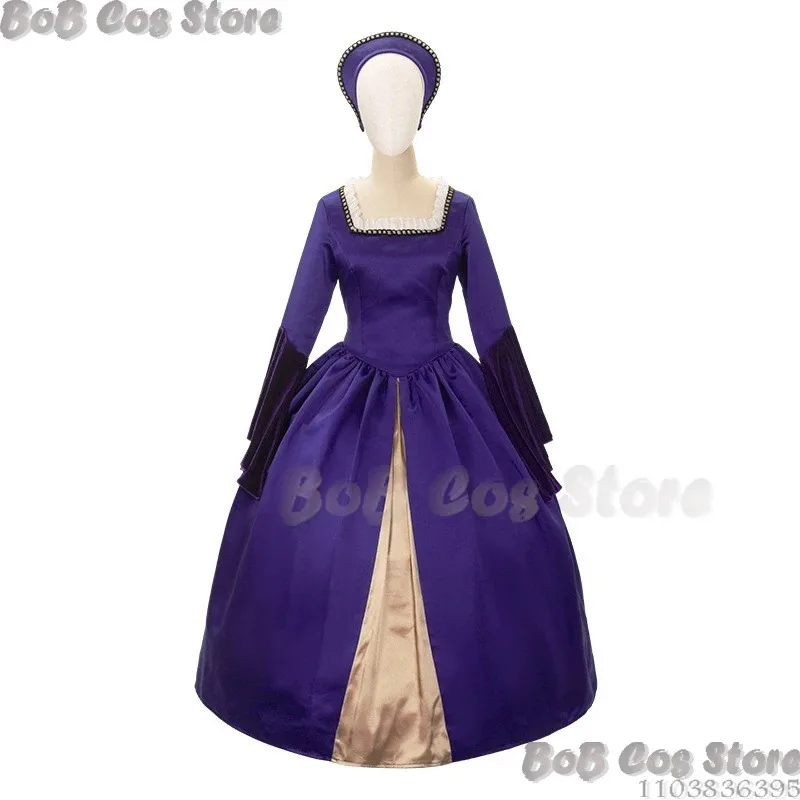 

25COSTV Tudor Mary I Dynasty Green Dress Cosplay Costume Women Princess Ball Gown Halloween Retro Outfit Renaissance Suit Party
