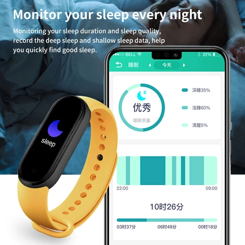 Reloj inteligente M7 para niños y niñas, pulsera resistente al agua con seguimiento de actividad deportiva, compatible con Xiaomi