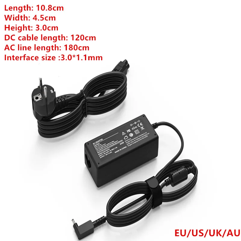 65W Universal AC Adapter Fast Laptop Battery Charger for Acer 15 14 13 11 CB3 CB5 N15Q8 N16P1 N20C5 C720 C730e C731 C740