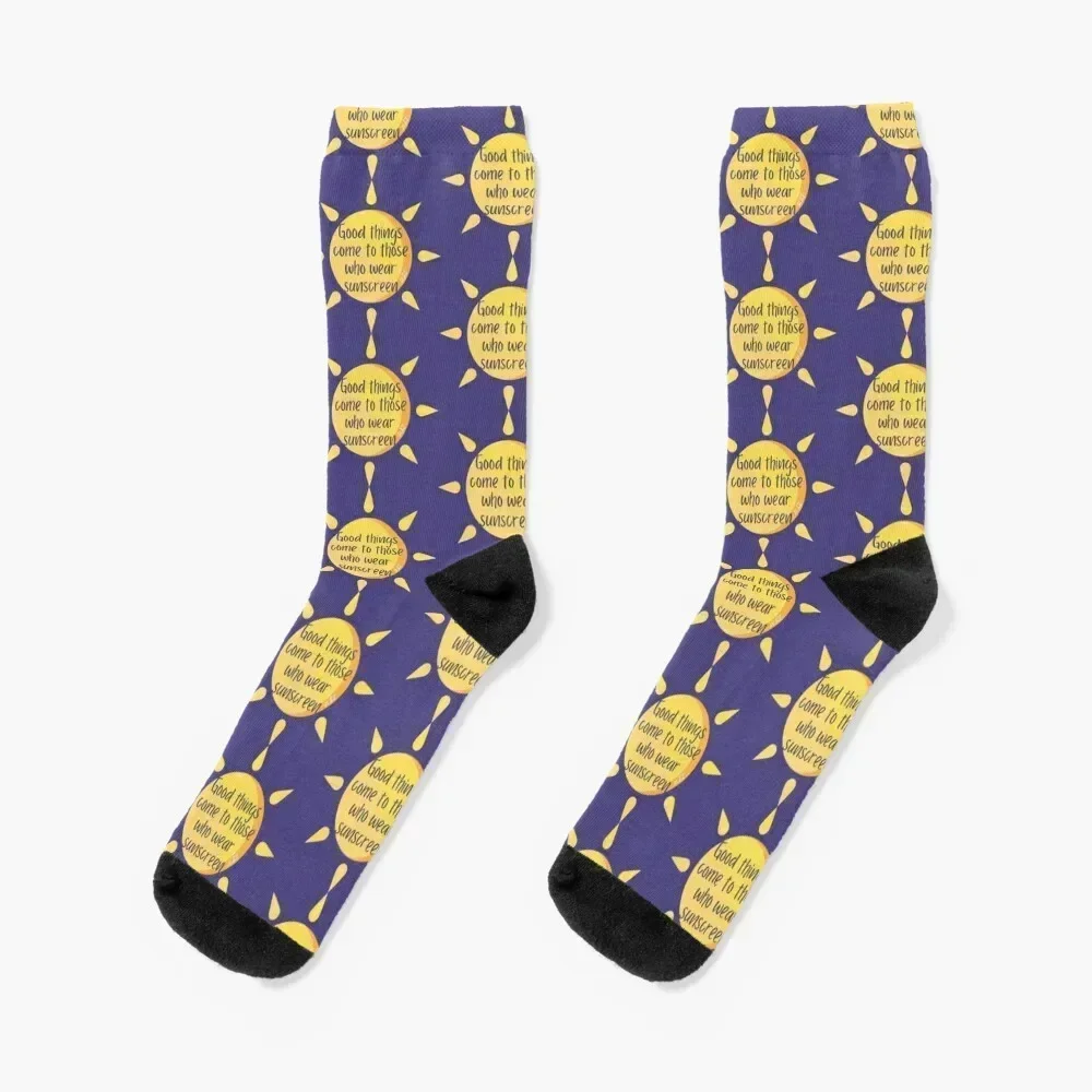 Good Things Come to Those Who Wear Sunscreen Socks cycling shoes anime Ladies Socks Men's