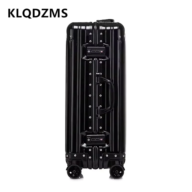 

KLQDZMS 20"24"26"29 inch Suitcase All Aluminum Magnesium Alloy Trolley Case Women Boarding Box Men's Password Box Luggage