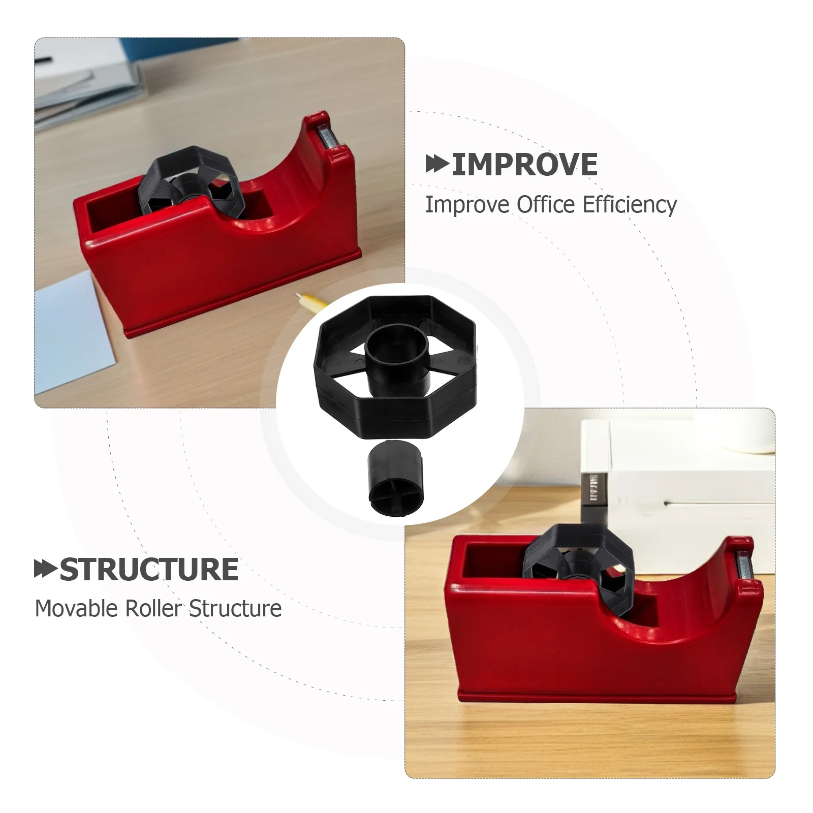 ชุดล้อแกนสำรองสำหรับเครื่องตัดเทปแบบตั้งโต๊ะ อุปกรณ์เสริมสำหรับที่ยึดกาว ช่วยให้การใช้งานลื่นไหล