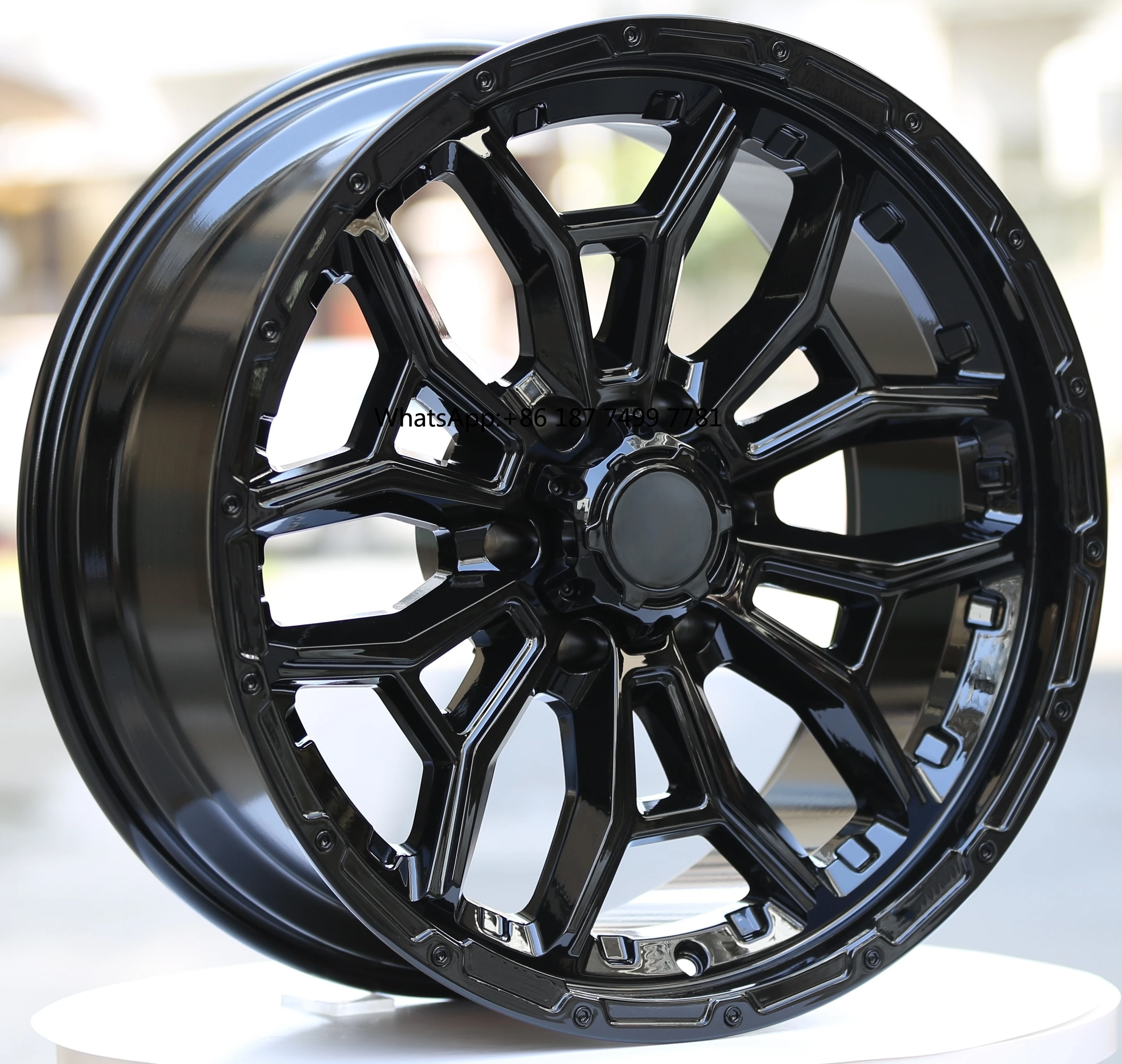 

17,20 Inch black 6x135 61397 Off-Road Custom Wheels Fit for SUVs & Pickups .Ranger D-MAX Sierra1500 Silverado500 GMC
