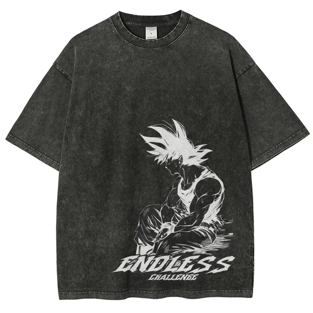 

Футболка с принтом Dragon Ball, с коротким рукавом, повседневная летняя одежда, мужская уличная одежда, мужская футболка с эффектом потертости, комфортная, в стиле поп.