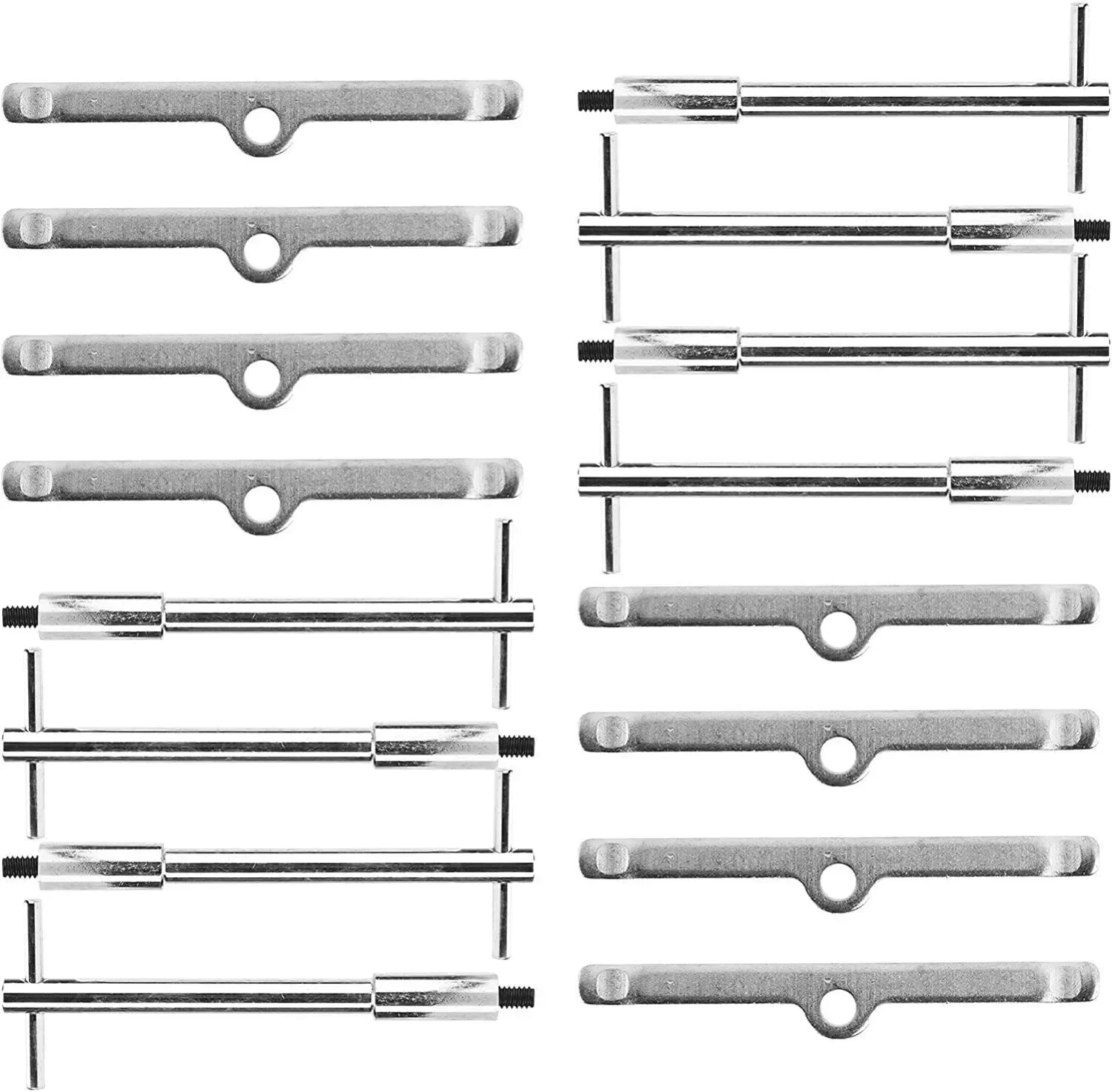 Aluminium Chrom Hohe T-Bar Ventil Abdeckung Halten Kit Für Chevy SBC 265 283 302 305 307 327 350 400 Schrauben Tabs Silber TB-1040