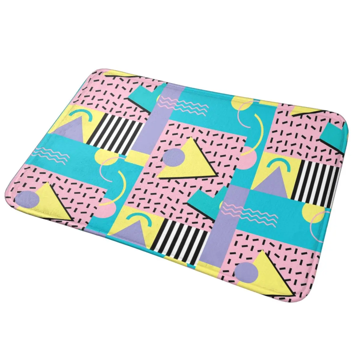 

Мемфис дизайн, стильный коврик для ванной, нескользящий коврик, коврик для ванной, абсорбирующие мягкие напольные коврики для ванной комнаты 60x40