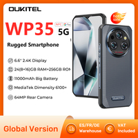 Oukitel WP35 5G Rugged Smartphone MediaTek Dimensity 6100+ 24GB 256GB 6.6 Inch 2.4K 64MP Camera 11000mAh Mobile Phone Android 14