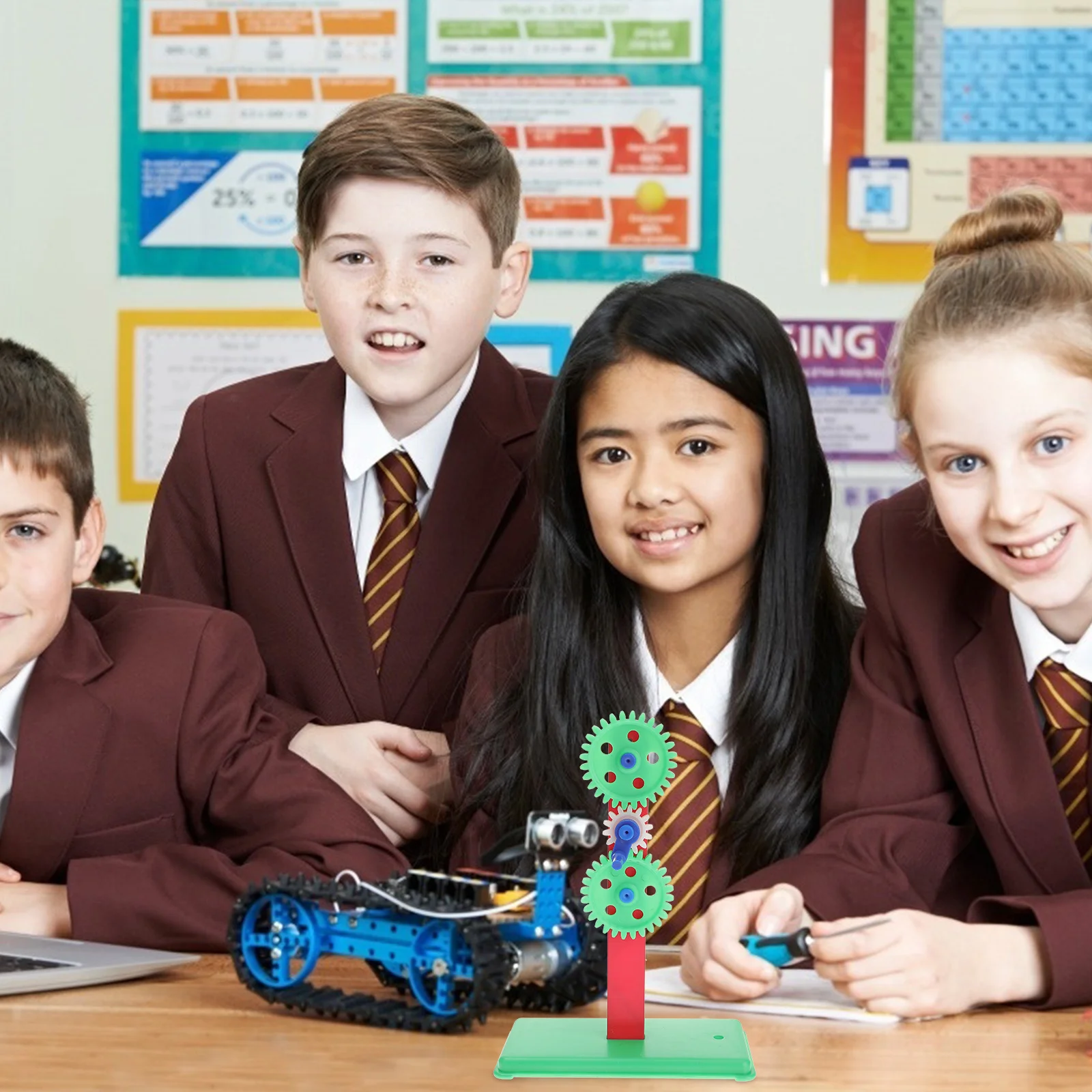 1 مجموعة 1 مجموعة جهاز التروس أداة التدريس المعدات التجريبية مجموعة العلوم الفيزياء الفصول الدراسية مواد حماية البيئة