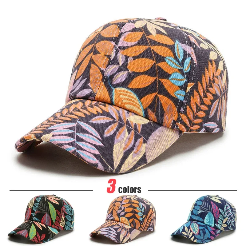 

Maple Leaf Spring/Summer Hat New Flower Hats Men's and Women's Korean Duck Tongue Caps Baseball Cap Casual Versatile Sports