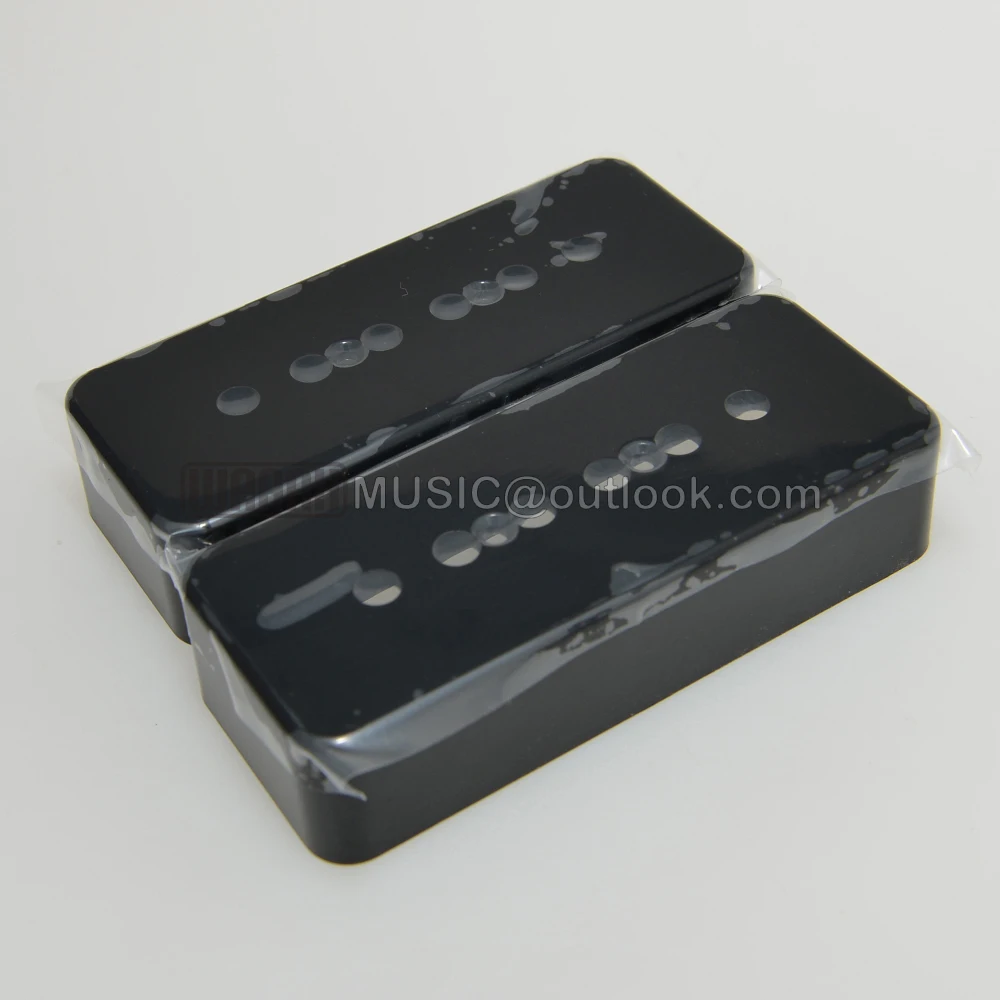 2pcs A Set of P90 Pickup Cover Black Cream 50mm and 52mm Pole Spacings for LP Guitar A Set