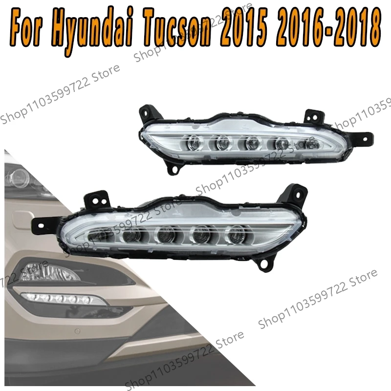 For Hyundai Tucson 2015 2016 2017 2018 Front Bumper Lights Fog Lights Daytime Running Lights Driving Lights Warning Lights