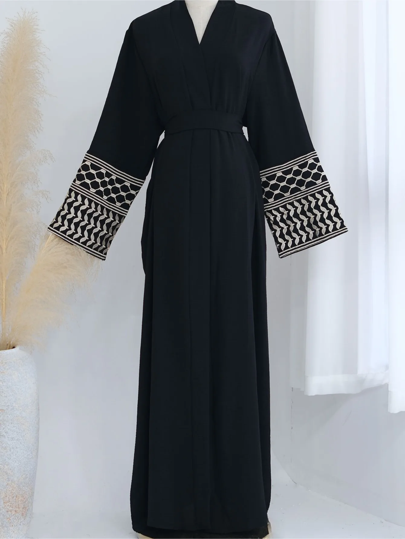 Abayas for Women Abaya Dubai Muslim Dress Accompanying belt Without headscarf abaya dubai Cuffs with Embroidery hijab dress