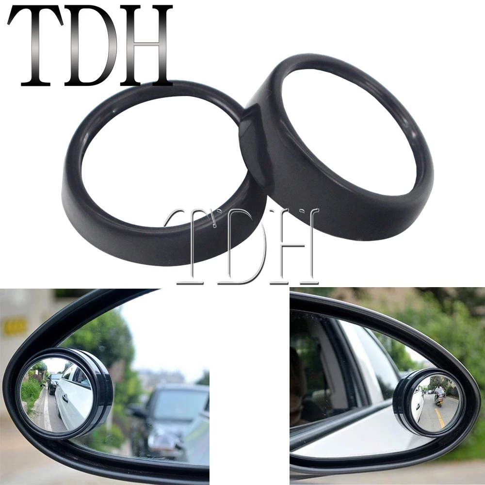 

2pc Adjustable 360 Wide Angle Round Convex Mirror Rear View Mirror Auto Side Small Round Mirror Car Side Blindspot Mirror