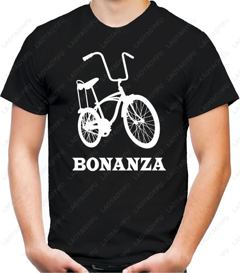 

Bonanzarad M1 Men's T-Shirt Saying Vintage BMX Gift Summer Casual Breathable Cotton Tops Classics Funny Streetwear Print Tees